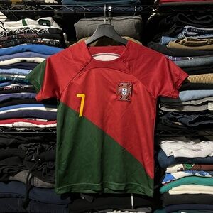 Red and Green Kids Short Sleeve Tee